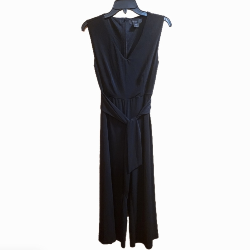 Tahari Black Belted Jumpsuit